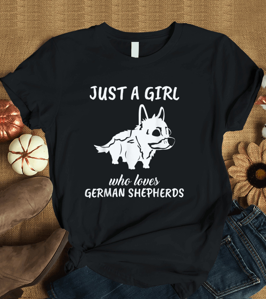 Just A Girl Who Loves German Shepherds Puppy T-Shirt