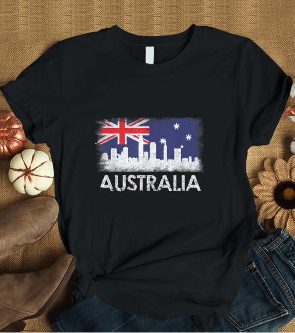 T-Shirt: Australia Flag Skyline Patriotic T-Shirt Australia Flag Skyline Patriotic T-Shirt