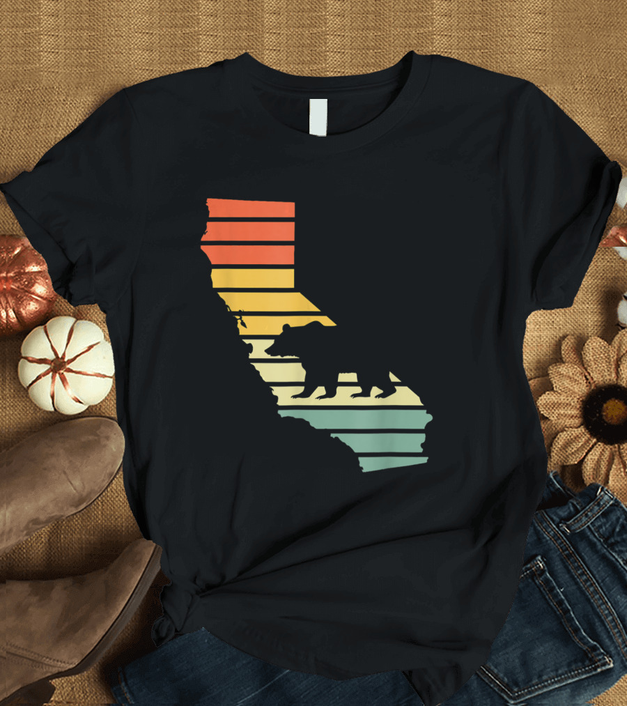 Retro Vintage California Bear Wanderlust 70s 80s Style T-Shirt