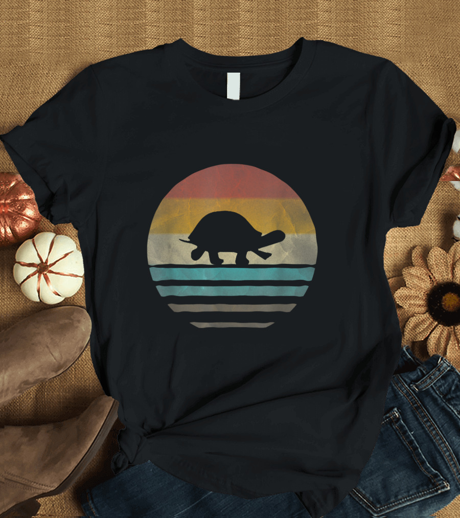 Retro Vintage Save A Turtle Skip The Straw Funny Sea Animal T-Shirt