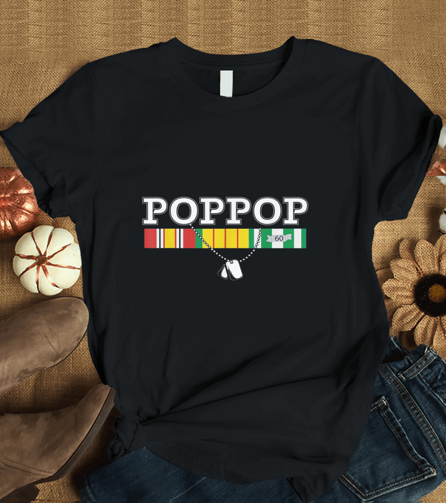 POPOPOP VietNam Veteran 60 Dog Tags T-Shirt