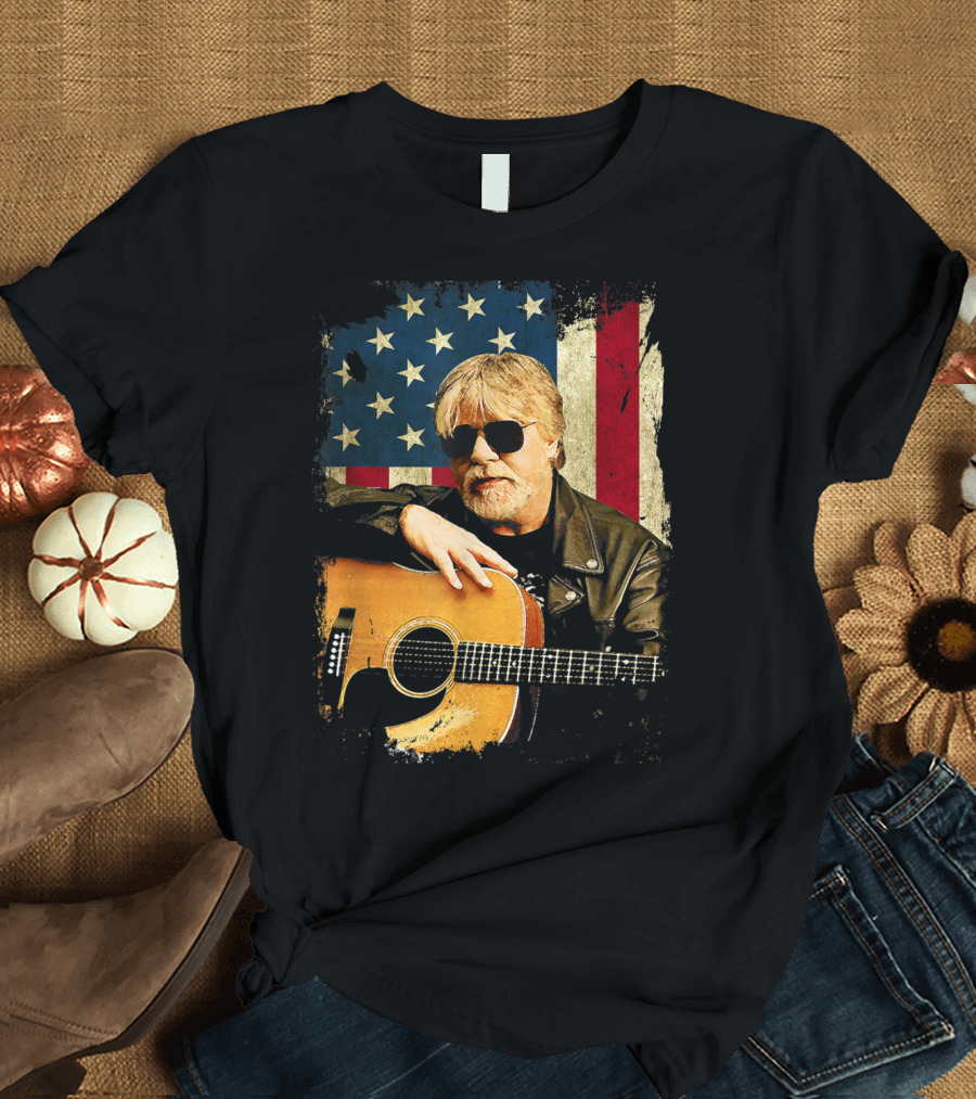 Bob Seger Vintage American Flag Guitar Music Love T-Shirt
