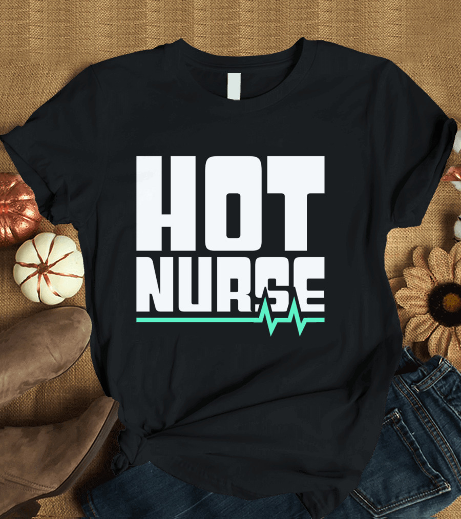HOT NURSE HEARTBEAT MONITOR LINE T-Shirt