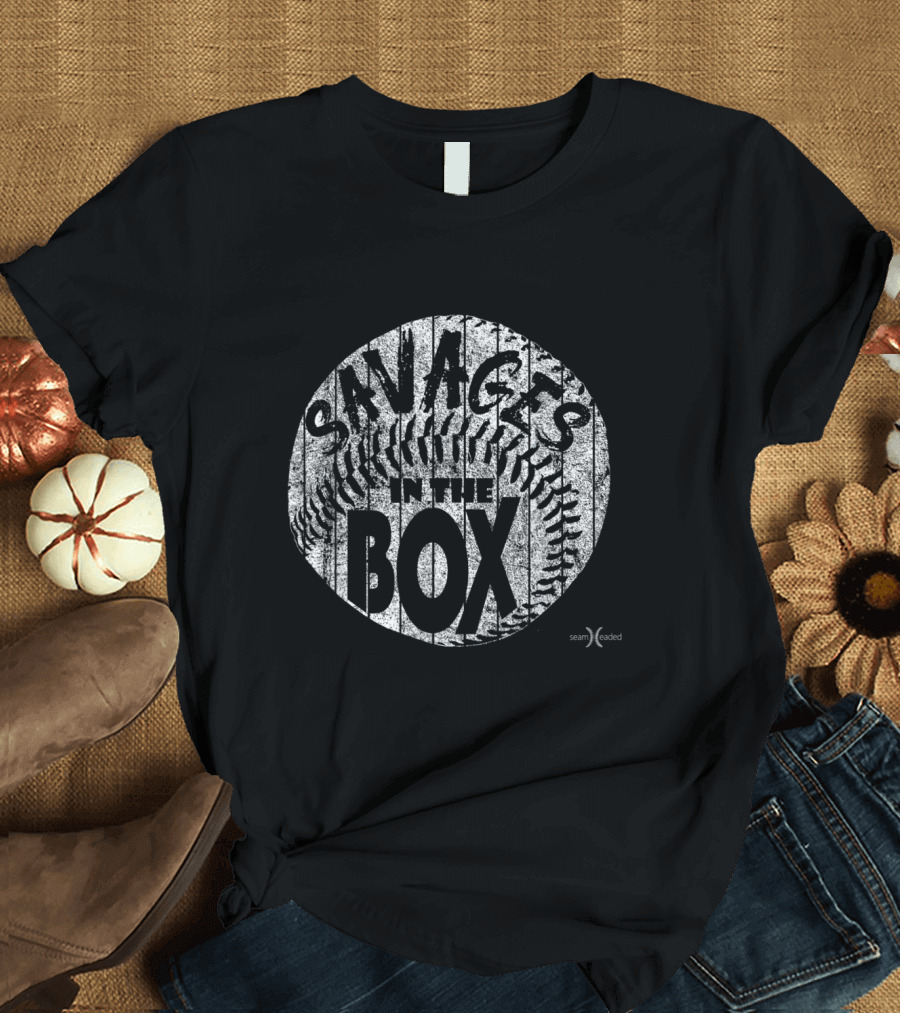 Savages in the Box Baseball Vintage T-Shirt