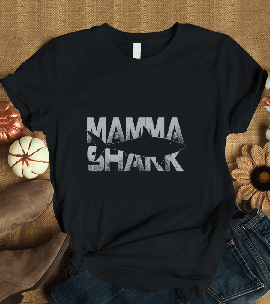 Mamma Shark Doo Doo Funny Family Shark T-Shirt