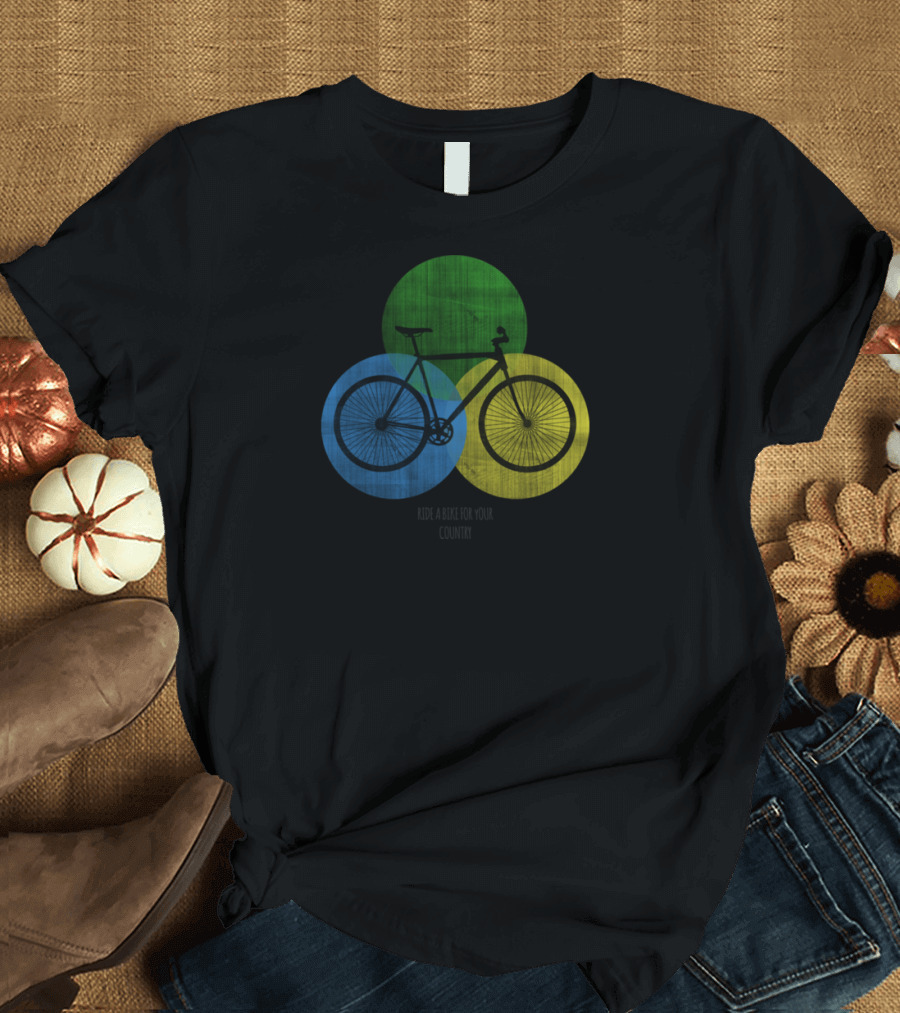 Ride a Bike for Your Country Cycling Circles T-Shirt