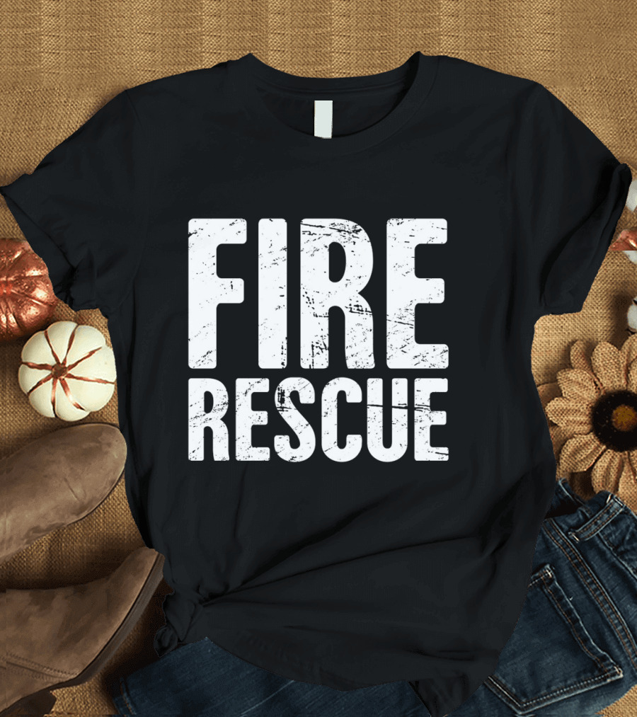 Distressed FIRE RESCUE T-Shirt