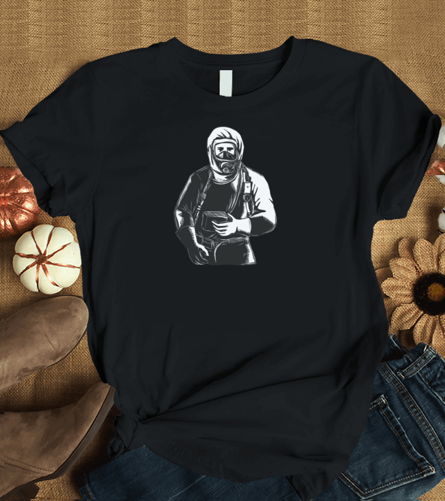 EMT Hazmat Suit Scratchboard T-Shirt