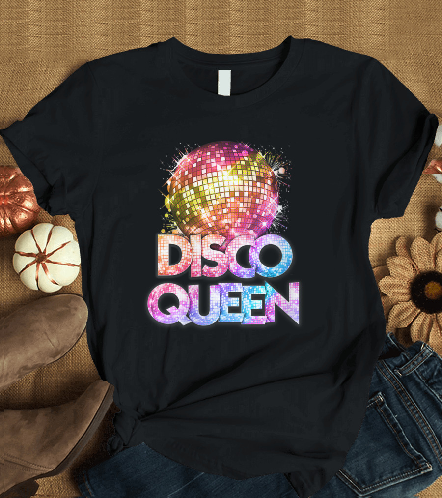 Disco Queen 70's Disco Ball Explosion Vintage Seventies T-Shirt