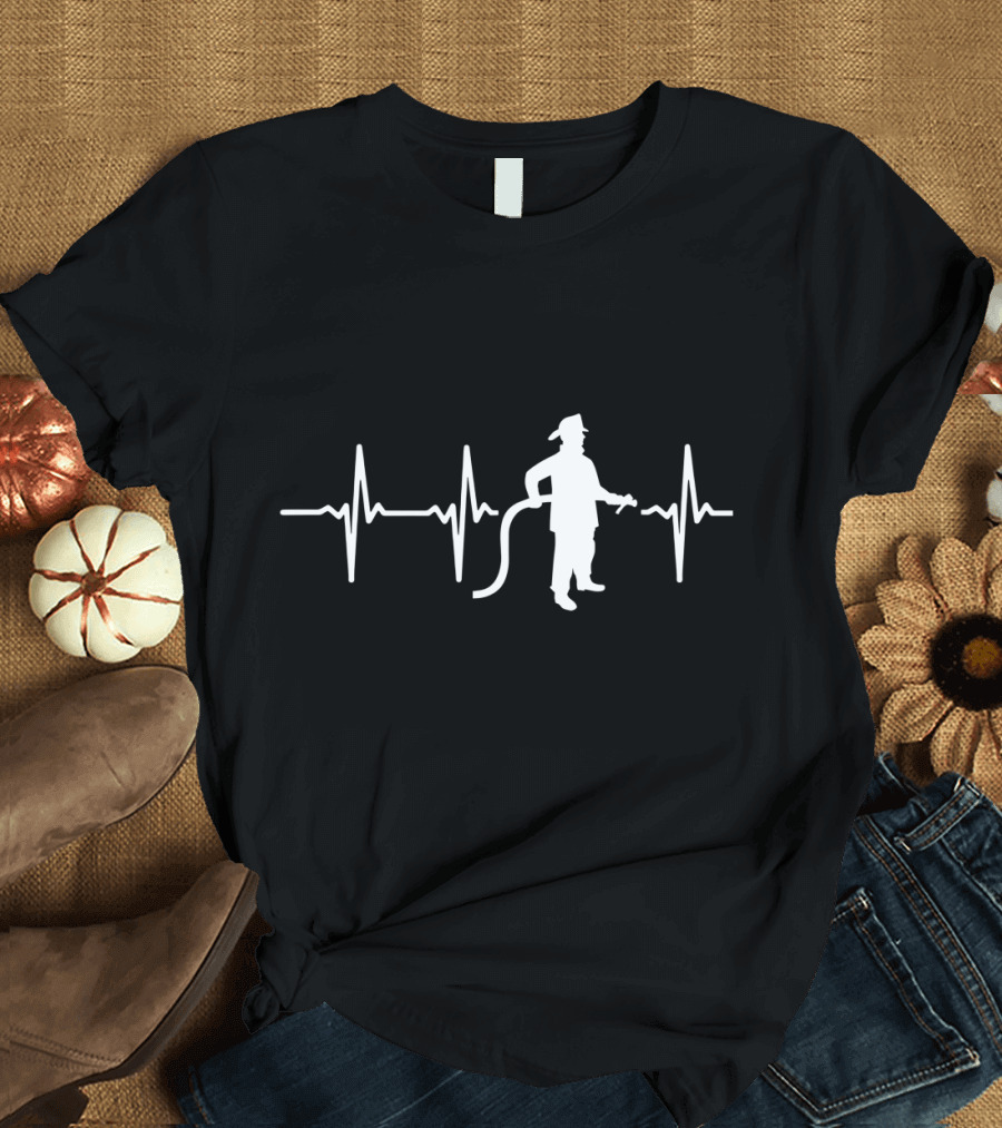 I'M IN LOVE WITH A FIREFIGHTER HEARTBEAT T-Shirt