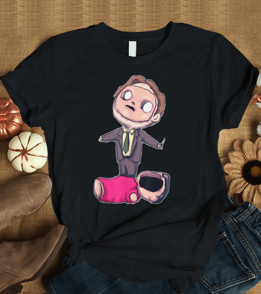 Dwight Schrute Cartoon Parody from The Office CPR Scene T-Shirt