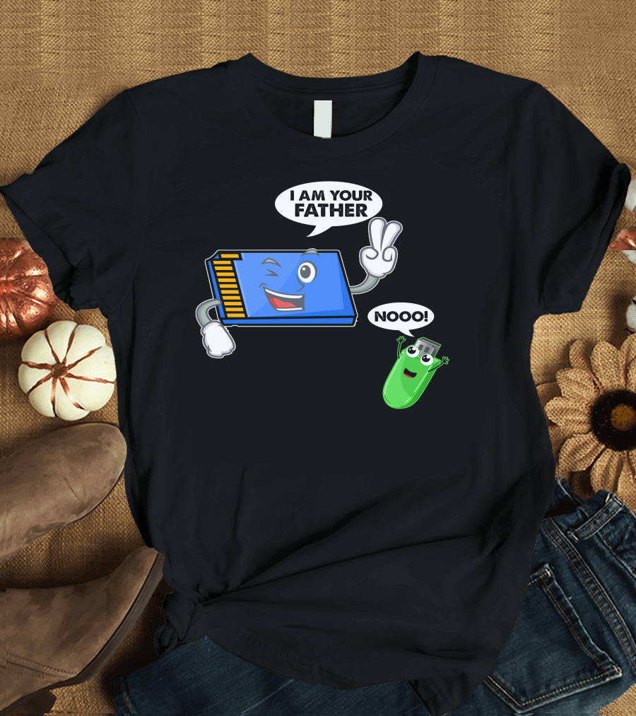 USB I Am Your Father Memory Card Fatherhood Joke T-Shirt