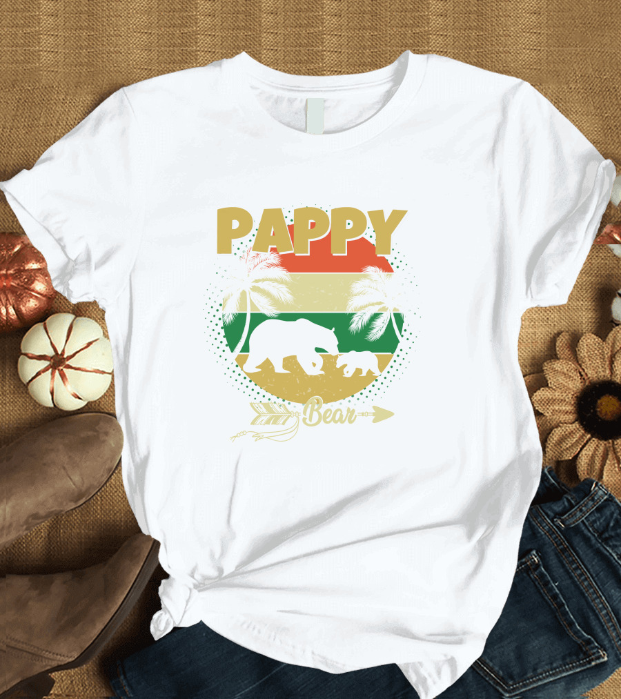 Pappy Bear Perfect Father Grandpa Palms Arrow T-Shirt