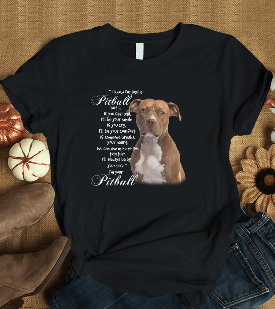 I Know I'm Just A Pitbull But If You Feel Sad I'll Be Your Smile Your Comfort Your Heart I'm Your Pitbull T-Shirt