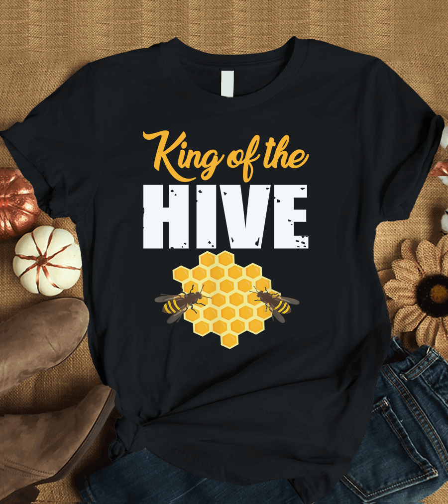 King of the Hive Honey Bee Beekeeper T-Shirt