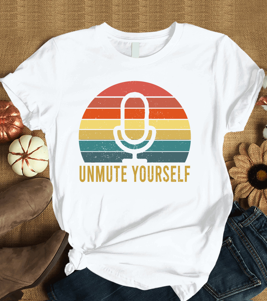 Unmute Yourself Retro Microphone Men's T-Shirt