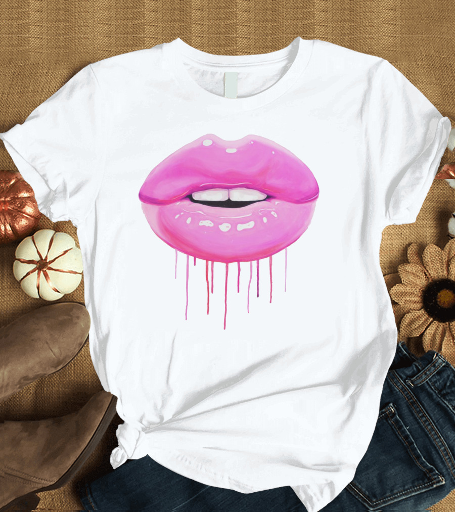 Pink Lips Dripping T-Shirt