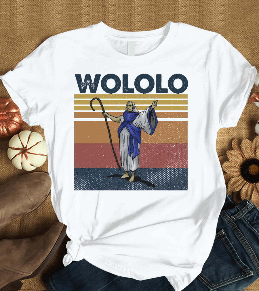4800x4800 Wololo Vintage Style Priest with Staff T-Shirt