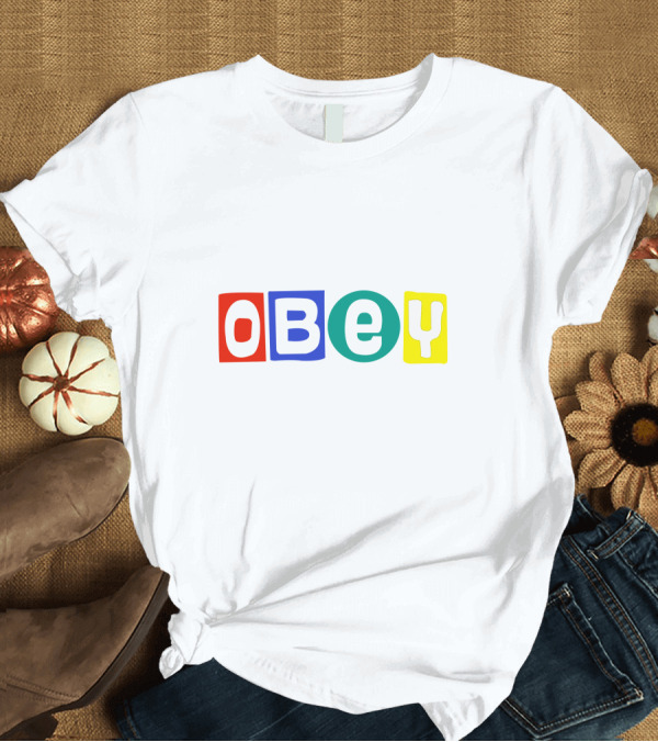T-Shirt: Obey Big Shot Toy Block Letters T-Shirt Obey Big Shot Toy Block Letters T-Shirt