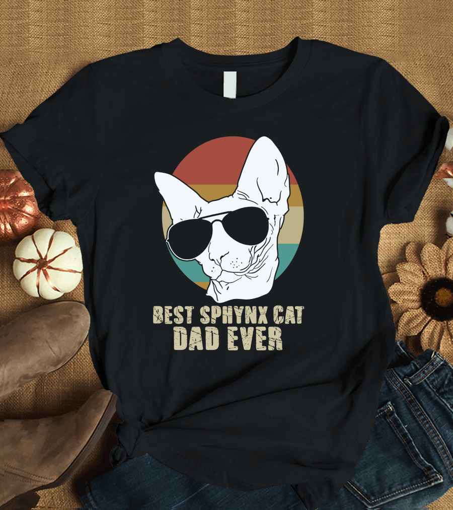 Best Sphynx Cat Dad Ever Hairless Cat Father Men's T-Shirt