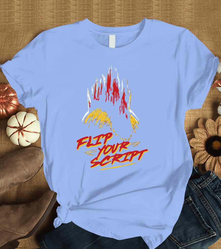 FLIP YOUR SCRIPT Handstand Flame Burst T-Shirt
