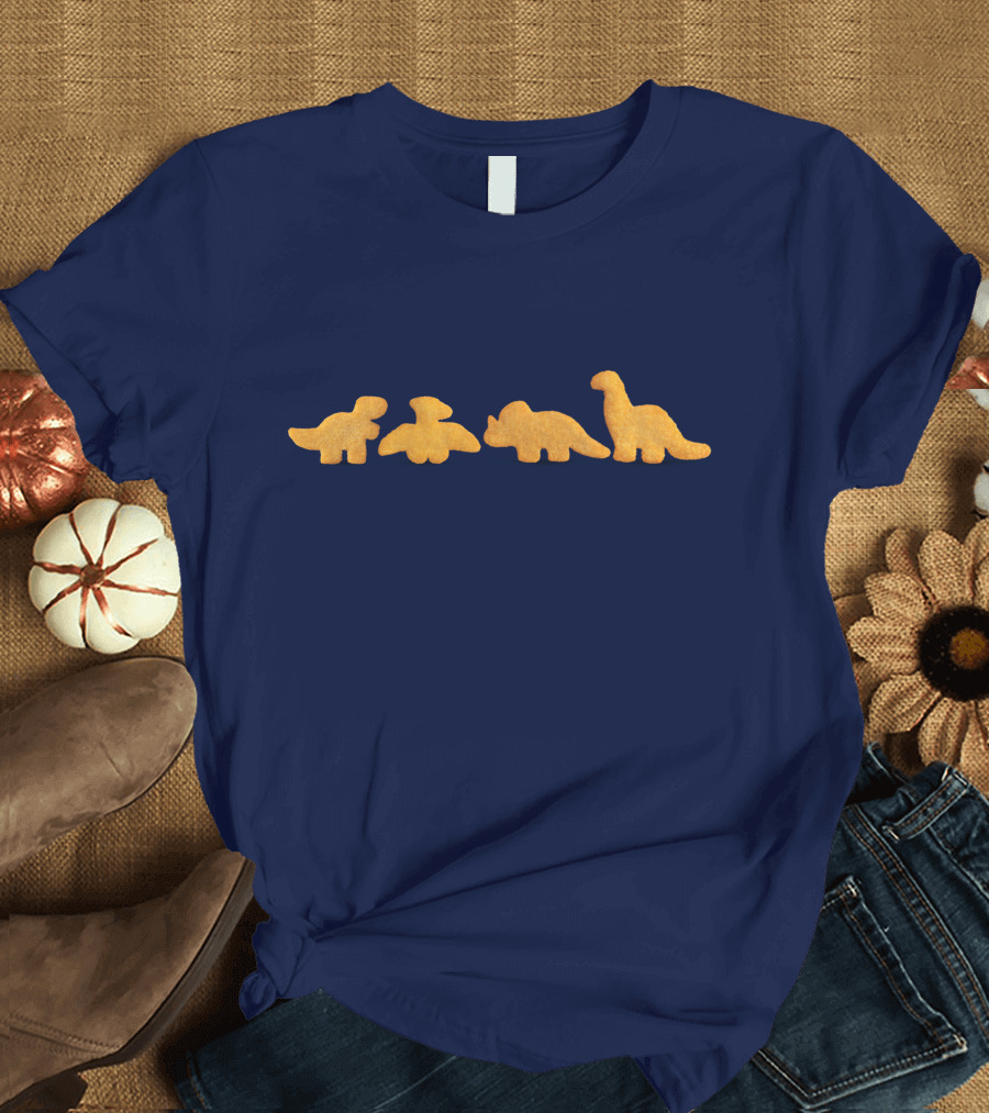 Dinos Chicken Nuggets Funny Realistic Dino Shapes T-Shirt