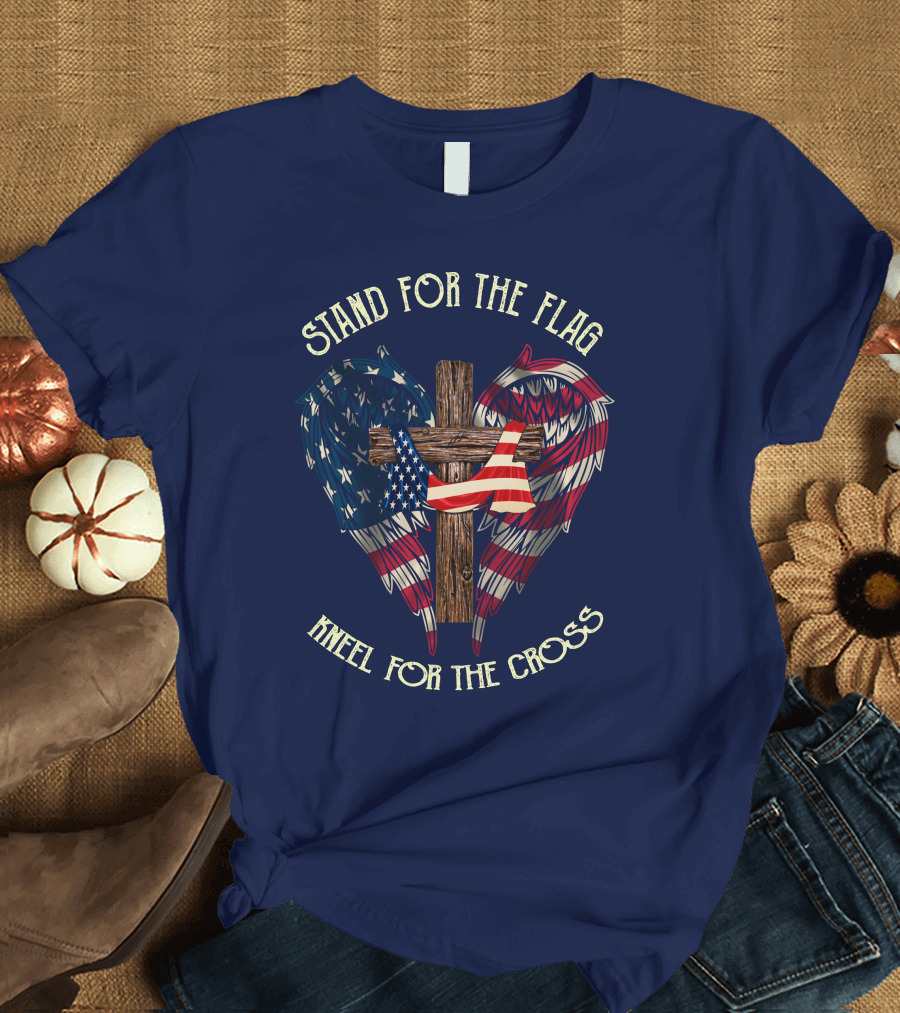 Stand for the Flag Kneel for the Cross T-Shirt