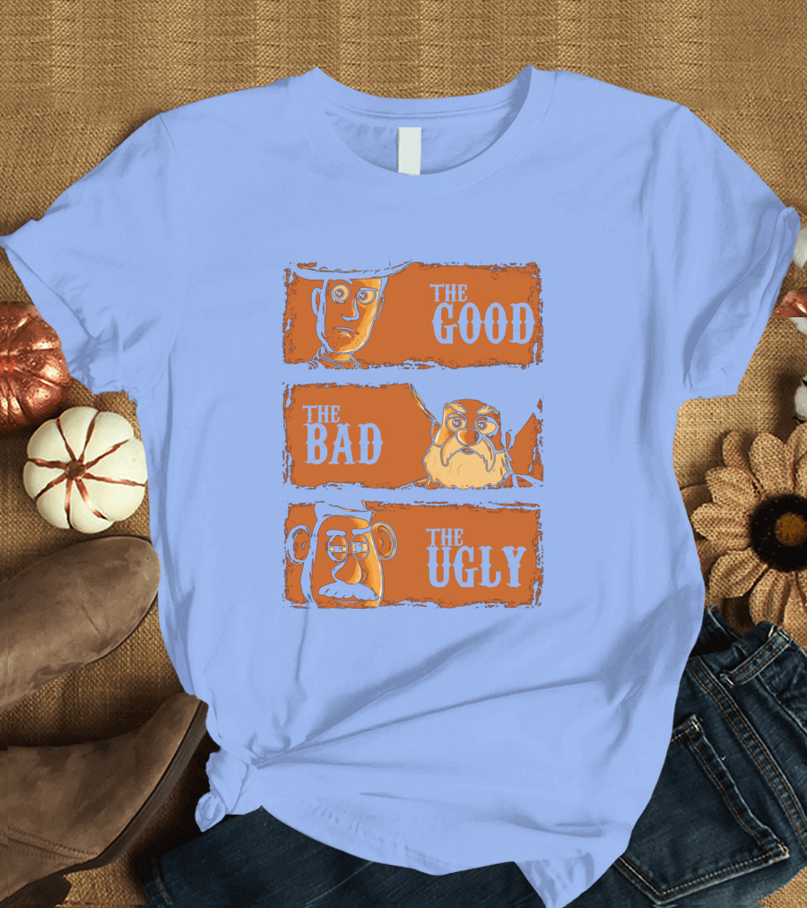 The Good Bad and Ugly Potato Toy Parody Icons T-Shirt