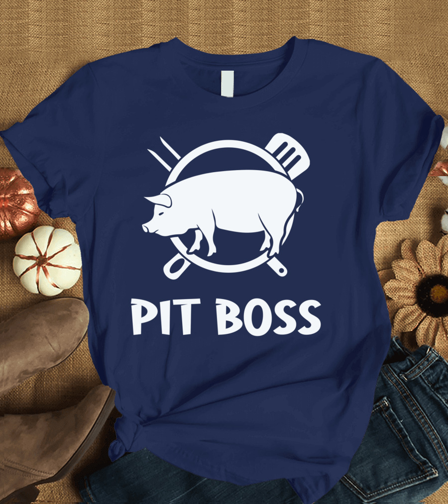 Pit Boss Pig BBQ Grilling Fork Spatula Meat Lover T-Shirt