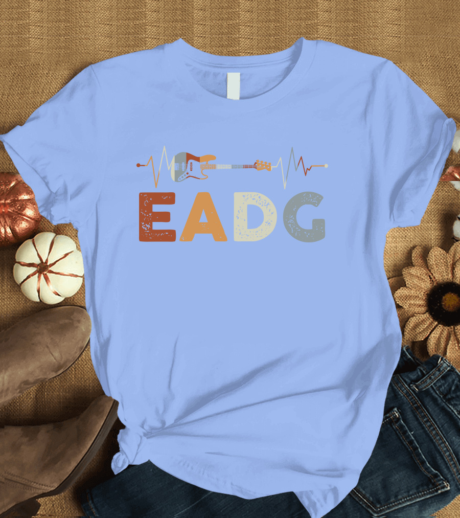 EADG Vintage Bass Guitar Sound Wave T-Shirt