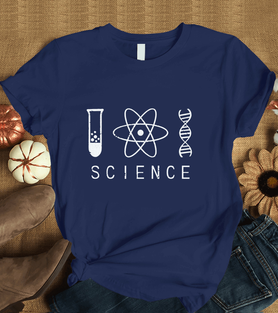 Science Scientist Physics Biology Atom DNA Test Tube T-Shirt