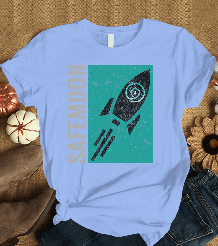 Safemoon Cryptocurrency Rocket T-Shirt