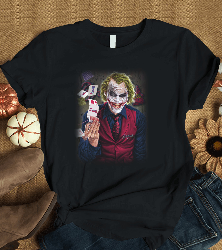 Atlanta Braves Joker Playing Cards Dark Humor T-Shirt