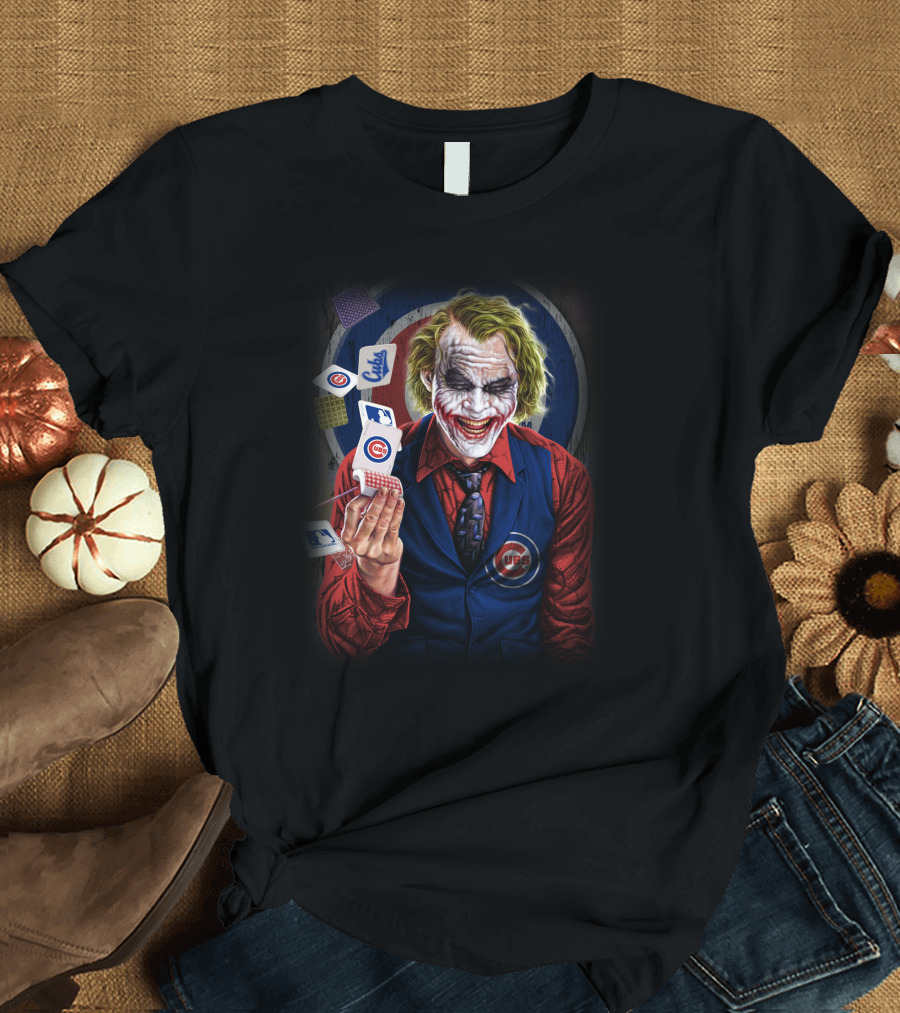 Chicago Cubs Joker Playing Cards Juggling Scene T-Shirt