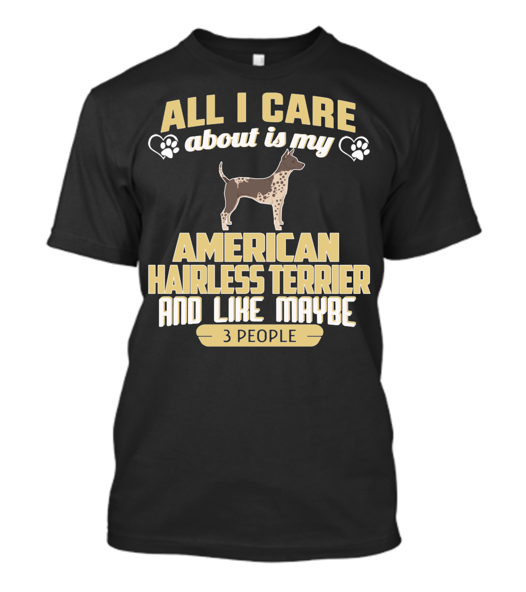 All I Care About Is My American Hairless Terrier And Like Maybe 3 People T-Shirt