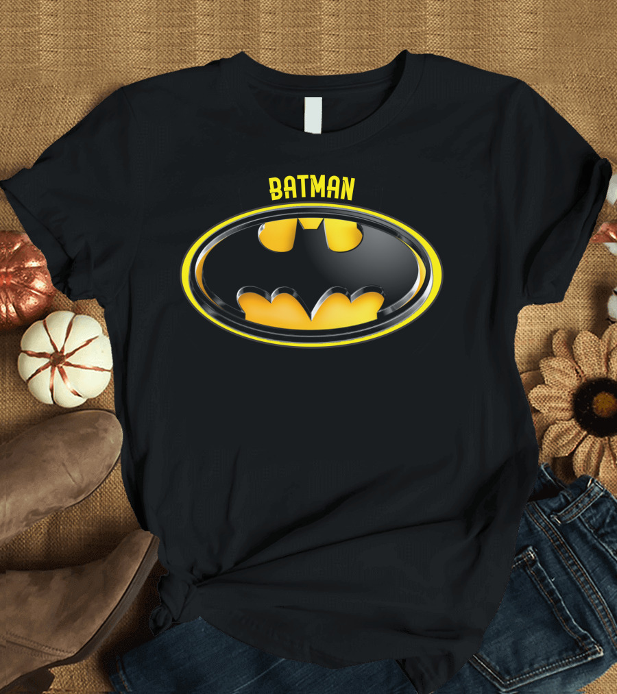 BATMAN Bat Symbol Icon Oval Emblem T-Shirt