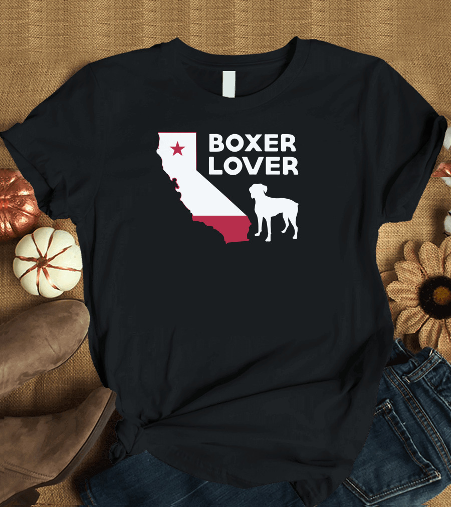 California Boxer Dog Enthusiast T-Shirt
