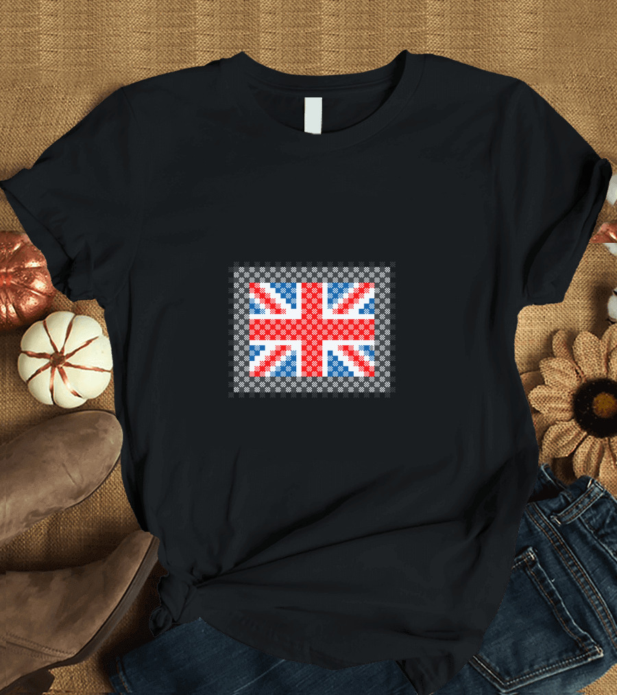 Plaid Scottish Tartan Texture England Union Jack Flag T-Shirt