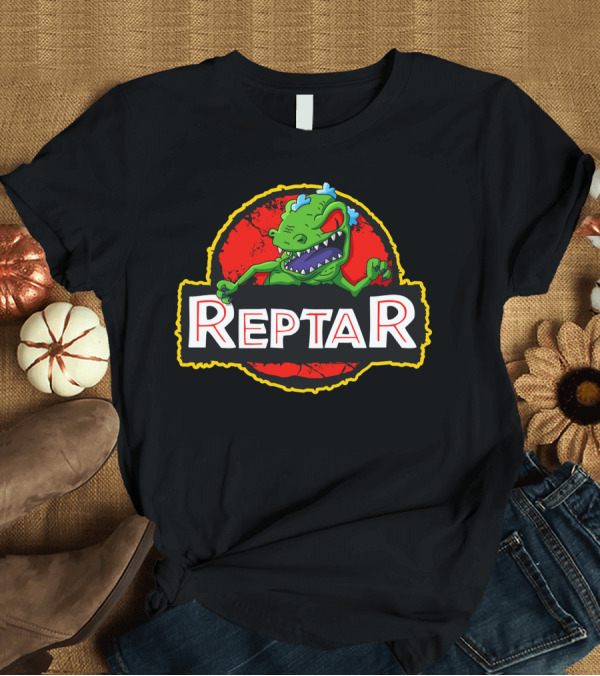 T-Shirt: Reptar Dinosaur Red Circle Background Rugrats 90s Nickelodeon T-Shirt Reptar Dinosaur Red Circle Background Rugrats 90s Nickelodeon T-Shirt