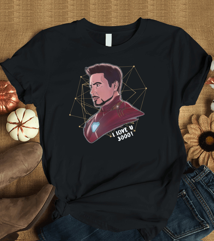 I Love You 3000 Tony Stark Iron Man Avengers T-Shirt