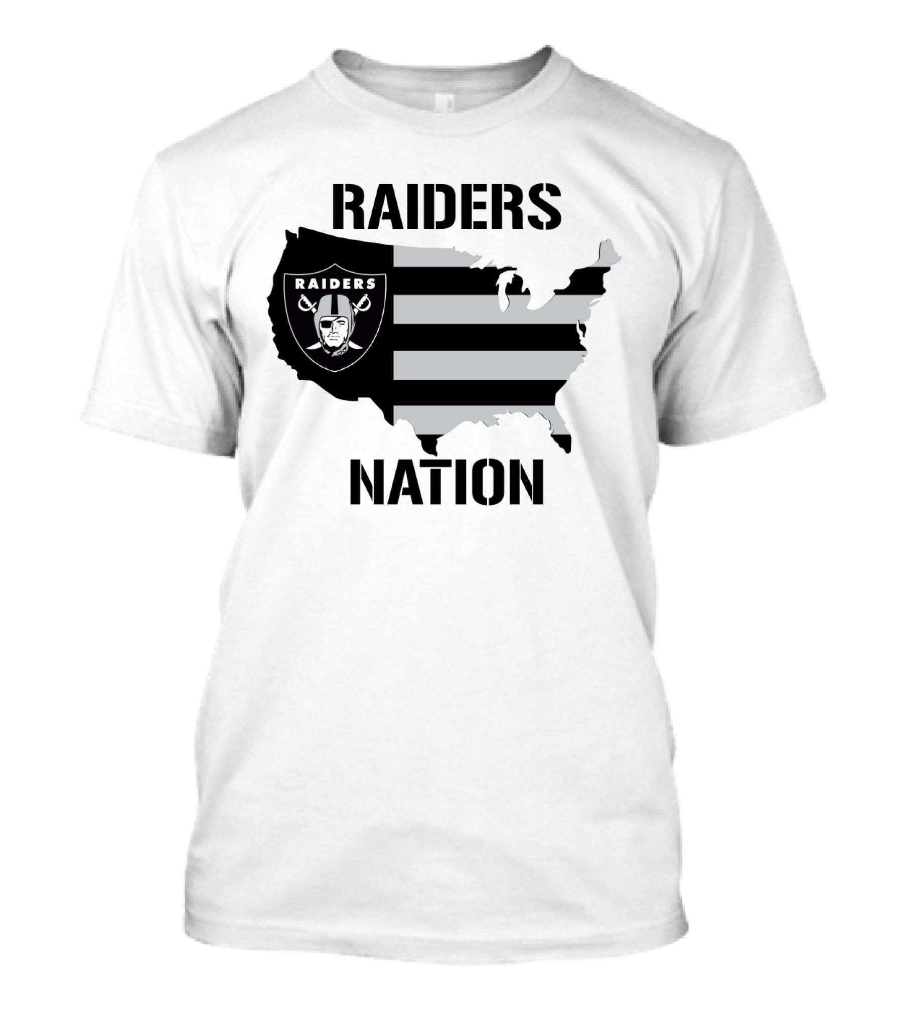 Raiders Nation USA Map T-Shirt