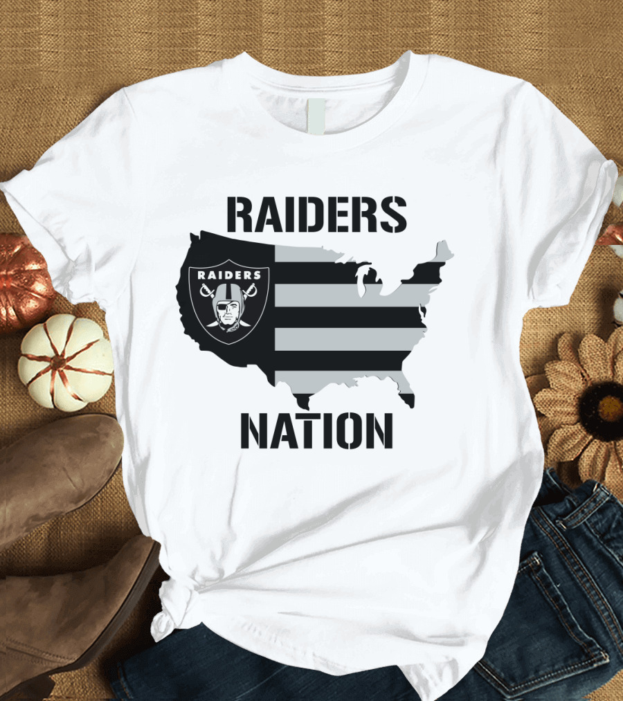 RAIDERS NATION USA MAP T-Shirt