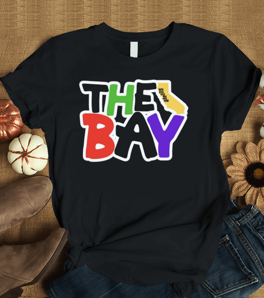 The Bay California Area Codes Colorful T-Shirt