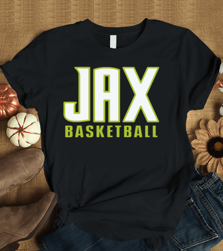 Jax Basketball Bold Neon Typography T-Shirt