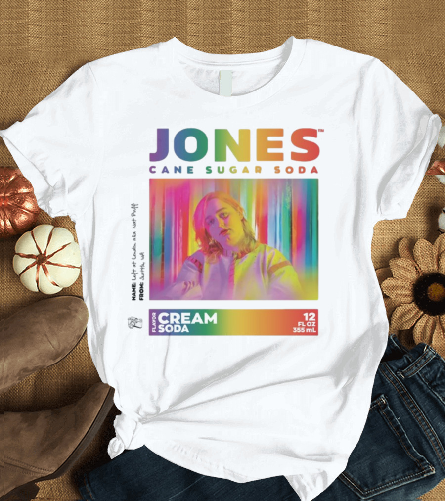 Jones Pride Cane Sugar Soda Cream Soda Flavor Ft Left At London 12 FL OZ 355 ML T-Shirt