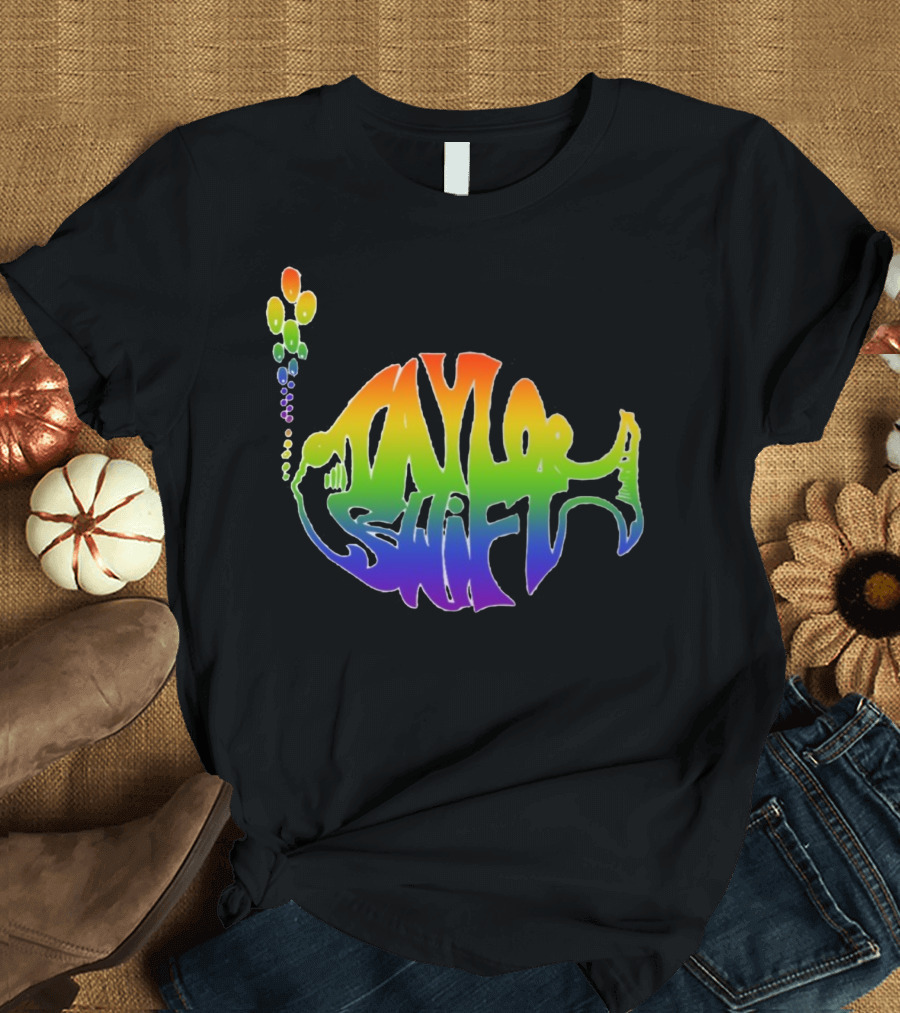 Taylor Swift Phish Logo Rainbow Bubbles T-Shirt