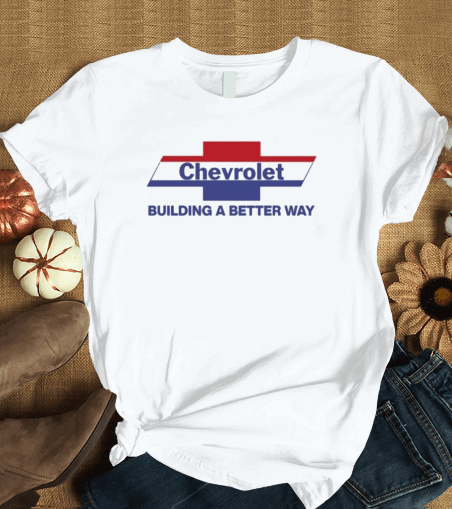 Chevrolet Building A Better Way Classic Bowtie Red White and Blue T-Shirt