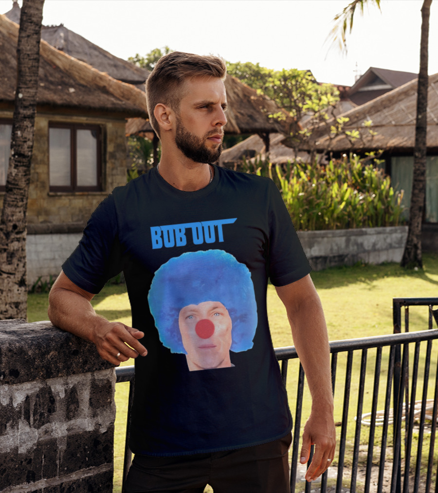 Bub Out Bernardeschi Bob Out Blue Afro Red Nose T-Shirt