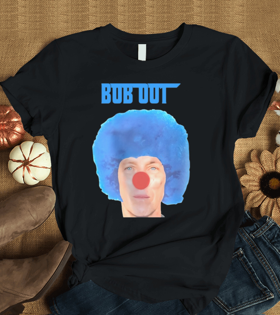 Bub Out Bernardeschi Bob Out Blue Afro Red Nose T-Shirt