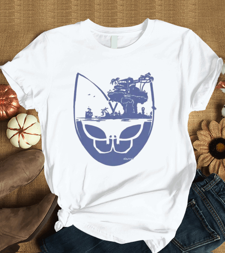 Gorillaz Plastic Beach Skull Island Electrolux T-Shirt